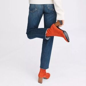 Rag and Bone Fei Suede Boots Fiery Red